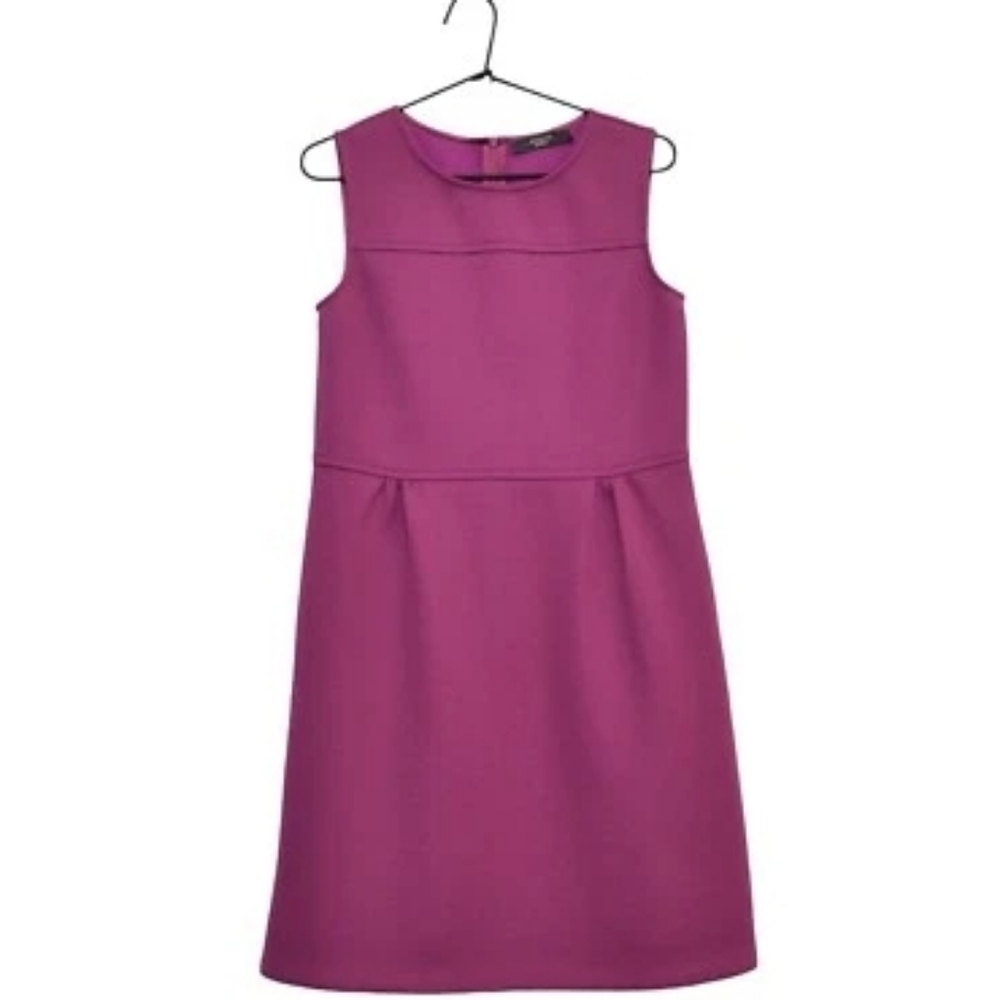 Ann Taylor LOFT Petite Crepe Purple Magenta Office Shift Dress